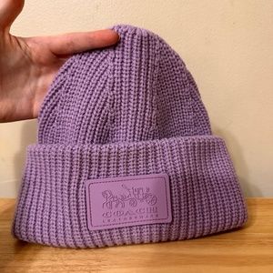 Purple Coach Beanie NWT
